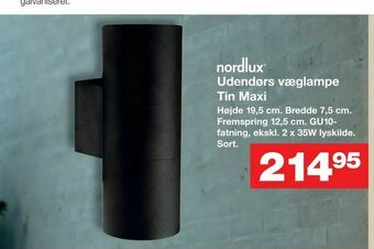 Udendørs væglampe Tin Maxi
