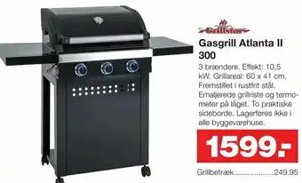 Bauhaus Gasgrill Atlanta II 300 tilbud