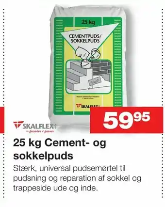 25 kg Cement- og sokkelpuds