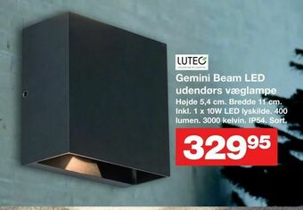 Bauhaus Gemini Beam LED udendørs væglampe tilbud