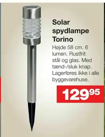 Solar spydlampe Torino