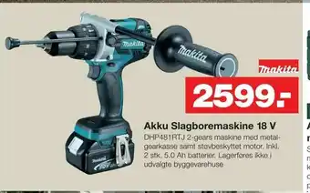 Bauhaus Akku Slagboremaskine 18 V tilbud