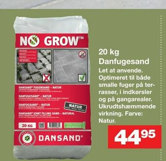 Bauhaus 20 kg Danfugesand tilbud