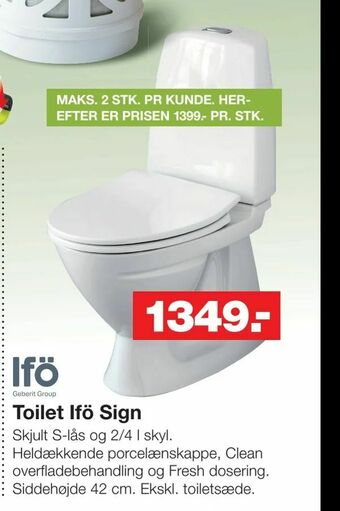 Bauhaus Toilet Ifö Sign tilbud