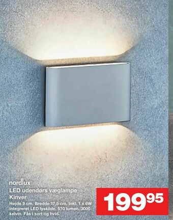 Bauhaus LED udendørs væglampe Kinver tilbud