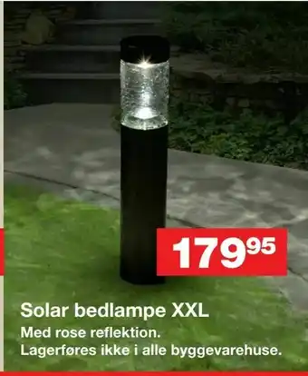Bauhaus Solar bedlampe XXL tilbud