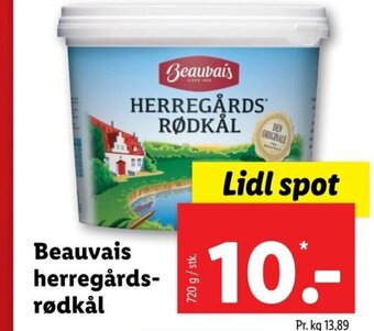 Lidl Beauvais Herregårdsrødkål tilbud