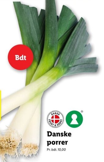 Lidl Danske Porrer tilbud