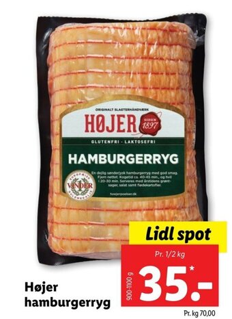 Lidl Højer Hamburgerryg tilbud