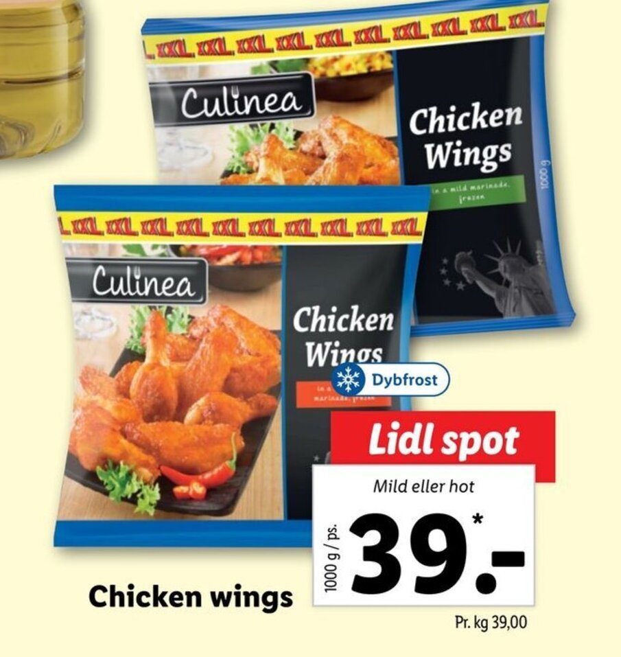 Chicken wings tilbud hos Lidl