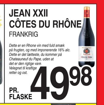 ABC Lavpris Jean xxii côtes du rhône tilbud