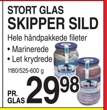 ABC Lavpris Stort glas skipper sild tilbud