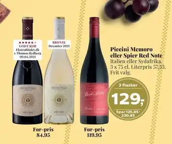Dagli'Brugsen Piccini memoro eller spier red note tilbud