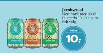 Dagli'Brugsen Jacobsen øl tilbud