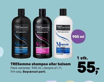 Kvickly Tresemme shampoo eller balsam tilbud