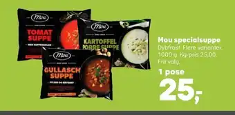 Kvickly Mou specialsuppe tilbud