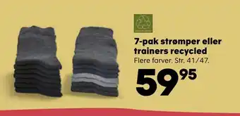 Kvickly 7-pak strømper eller trainers recycled tilbud