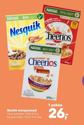 Kvickly Nestlé morgenmad tilbud