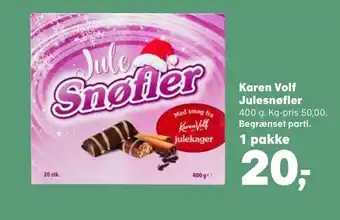 Kvickly Karen volf julesnøfler tilbud