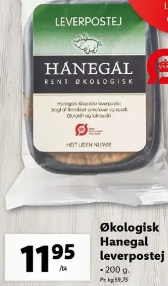 Lidl Økologisk Hanegal Leverpostej 200g tilbud