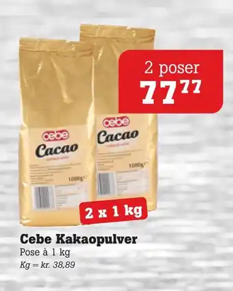 Poetzsch Padborg Cebe kakaopulver tilbud