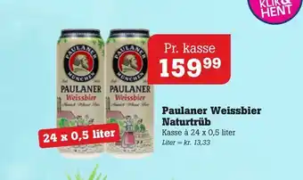 Poetzsch Padborg Paulaner weissbier naturtrüb tilbud