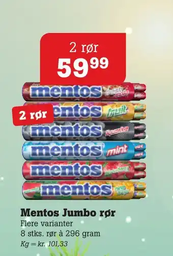 Poetzsch Padborg Mentos jumbo rør tilbud