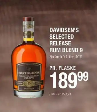 Davidsen's selected release rum blend 9