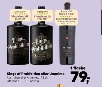 SuperBrugsen Kings of prohibition eller unanime tilbud