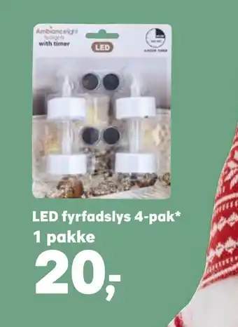 SuperBrugsen Led fyrfadslys 4-pak tilbud