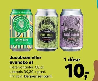 SuperBrugsen Jacobsen eller svaneke øl tilbud