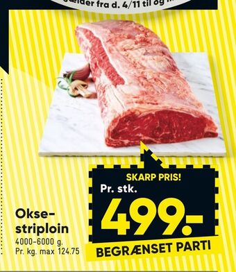 Bilka Oksestriploin tilbud
