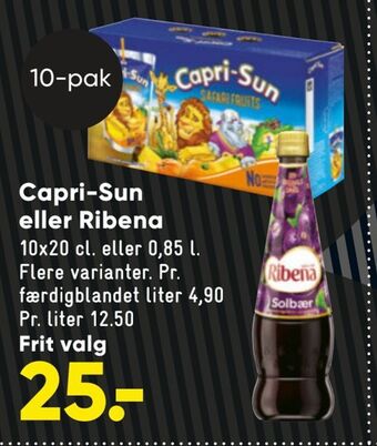Bilka Capri-sun eller ribena tilbud