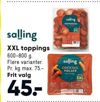 Bilka Xxl toppings tilbud