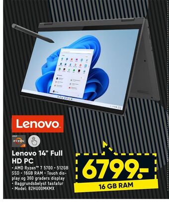 Bilka Lenovo 14" full hd pc tilbud