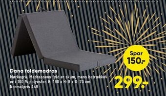 Bilka Dana foldemadras tilbud