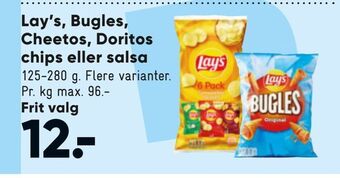 Bilka Lay's, bugles, cheetos, doritos chips eller salsa tilbud