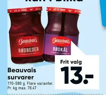 Bilka Beauvais survarer tilbud