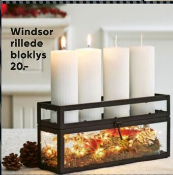 Bilka Windsor rillede bloklys tilbud