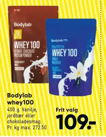 Bilka Bodylab whey100 tilbud