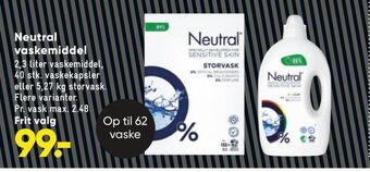 Bilka Neutral vaskemiddel tilbud