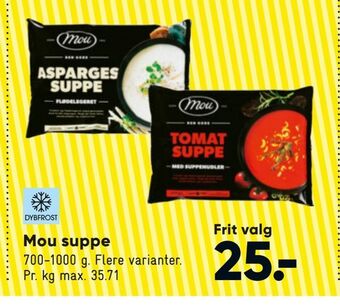 Bilka Mou suppe tilbud