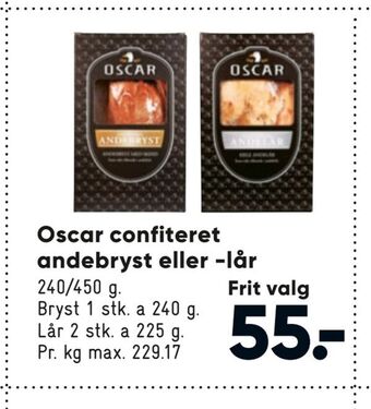 Bilka Oscar confiteret andebryst eller -lår tilbud