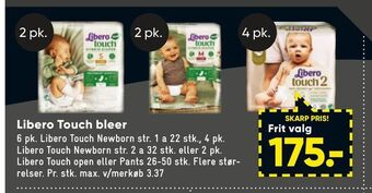 Bilka Libero touch bleer tilbud
