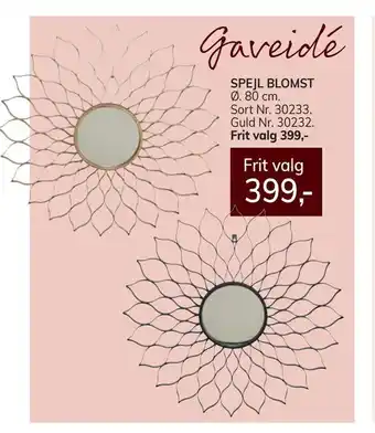 Daells Bolighus Spejl blomst tilbud