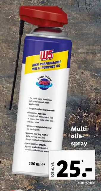 Lidl Multiolie spray tilbud