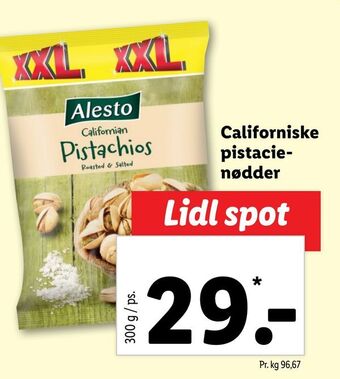 Lidl Californiske pistacienødder tilbud
