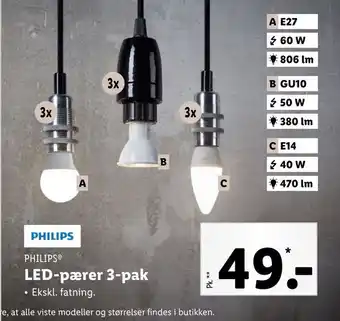 Led-pærer 3-pak