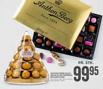 Anthon berg guld­æske eller ferrero rocher cone