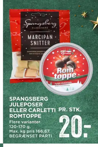 Spangsberg juleposer eller carletti romtoppe